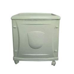 YANA Plastic Millenium Inverter Battery Trolly with Double Buss (Marble White, 20x18x8 cm)