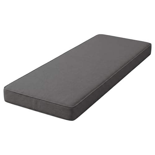 JORTUIO Cojín per Banco Comedor Grueso 5cm,Funda De Lino Extraíble con Cremallera,Antideslizante Zapatero Cojines De Asiento De Silla Larga para Interiores Y Exteriores(Gris Oscuro,200x50cm/79x20in)