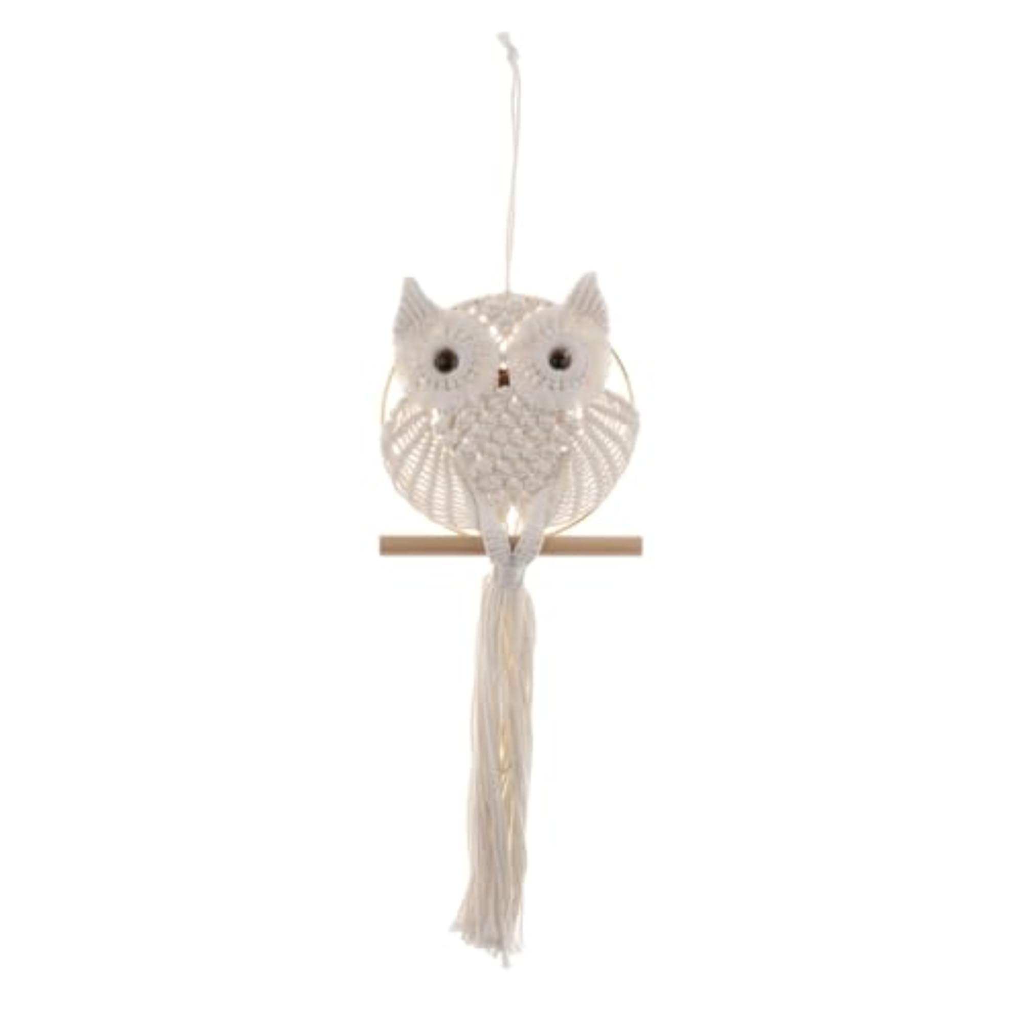 Owl Macrame Tapestry Chic Pendant for Dorm Bedroom