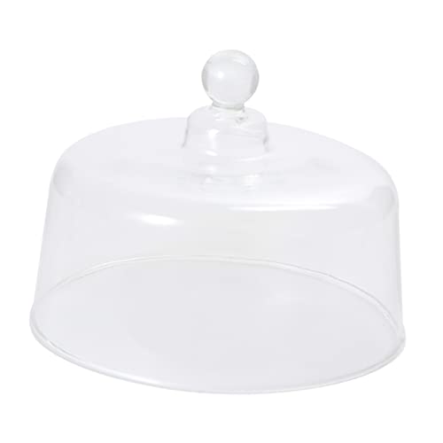 PRETYZOOM 1 Pieza Cubierta Transparente para Pasteles y Postres Protección de Frutas y Comida Domo de Vidrio Diámetro Altura para Fiestas y Refrigeración