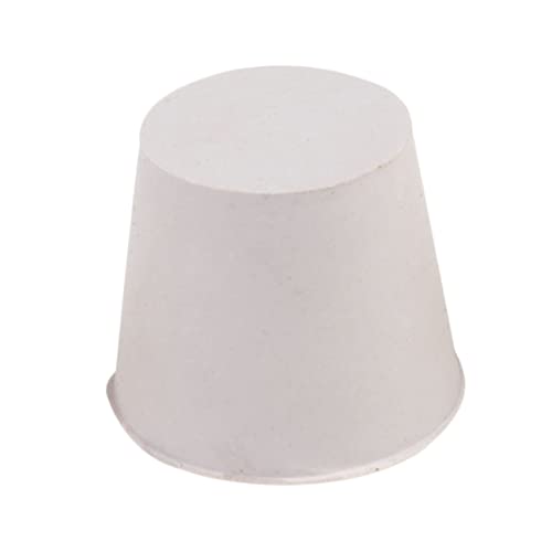 Unomor 20Pcs Solid White Rubber Stoppers Multi Purpose Tube Plugs Laboratory Sealing Caps Random Color for Secure Airtight Seals Random Color