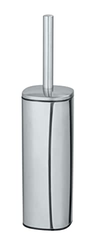 WENKO Brosse WC Alassio Fermée, Design Élégant Avec Tête Remplaçable Ø 8,5 cm, Acier,...