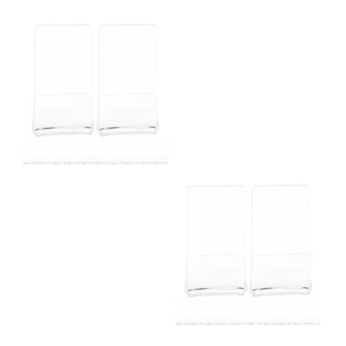 MAGICLULU 2 Juegos Gancho para Estante De Pantalla De Vinilo Bases De Boquillas De Ducha Almacenamiento De Álbumes para De Vinilo Acrílico Transparent 20 Piezas * 2