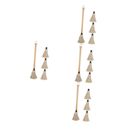 4 Juegos Cepillos de Barbacoa Madera Herramientas de Salsas y Resistente y Lavable Grill y Horneado