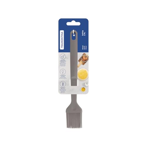 Image of Tramontina Softta Silicone Basting Brush - Grey, Heat Resistant to 210C - Ideal for Sauces, Marinades, Glazes, Butter - Baking, BBQ & Cooking Tool (Pack of 2)