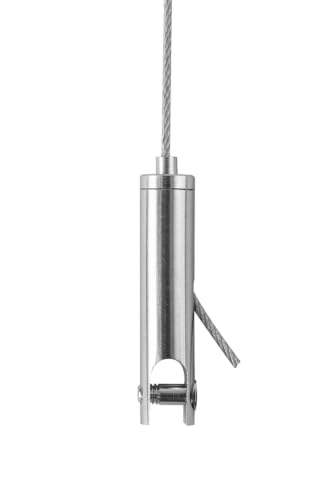 Image of STAS Suspension Set with Panel Hanger (6 mm) and Fixed Loop Mount (for Panels up to 6 mm) (Pack of 2)