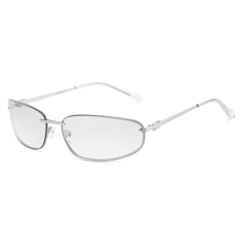 Fashion Sunglasses Women Vintage Silver Cat Eye Men Punk Eyewear Uv400 Driving Shades
