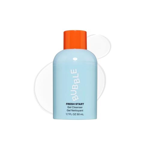Bubble Skincare Fresh Start Gel Cleanser - Gentle Exfoliating Face Wash for Oily Skin - Gel Cleanser with Aloe Vera Juice + Caffeine to Protect & Soothe Complexion - Summer Skincare Essential (50ml)