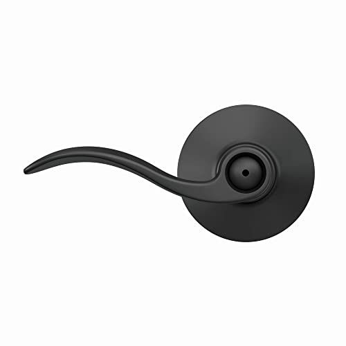 Schlage F40ACC622 F40 Acc 622 Accent Door Lever, Bed & Bath Privacy Lock, Matte Black thumb #4