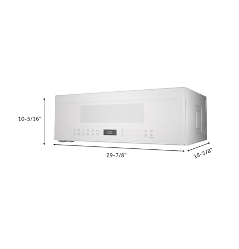 Image of GE Profile 30 inch Over-the-Range Low Profile Microwave, 1.2 Cu. Ft., 1000 Watts, 400 CFM Hood Vent, LED Lighting, Auto Defrost, Installer-Friendly, White, UVM9125DYWW