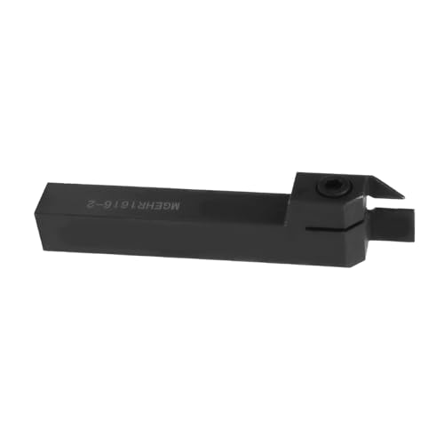 Hyuduo Mgehr16162 Portaherramientas De Torneado De Torno CNC De 4 Pulgadas Portaherramientas De Corte Y Ranurado Indexable De Alta Resistencia + 10 Uds Mgmn200G Insertos + Llave,Plaquitas De Torneado