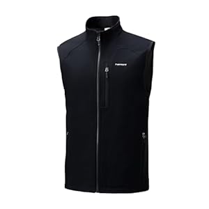 Haimont Men’s Golf Vest 6 Pockets Softshell Fleece Lined Full Zip Sleeveless for Hiking Lightweight Water Resistant