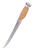 Wood-Jewel 23FP Filetiermesser Fileerausveitsi mit Scheide Finnisches Anglermersser Fischmesser Jagdmesser Outdoormesser