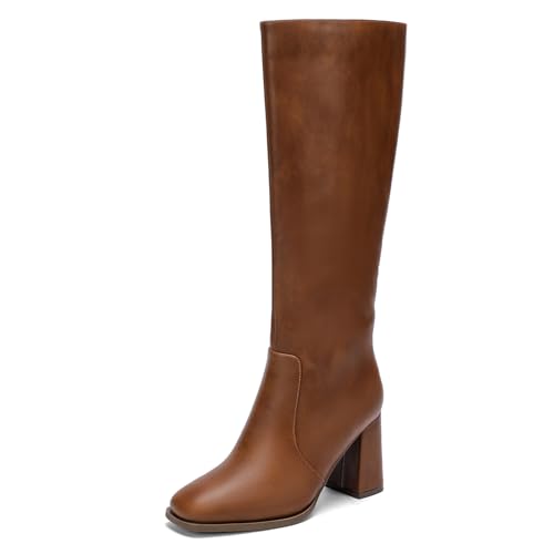 DOBOLIN Brown Knee High Boots