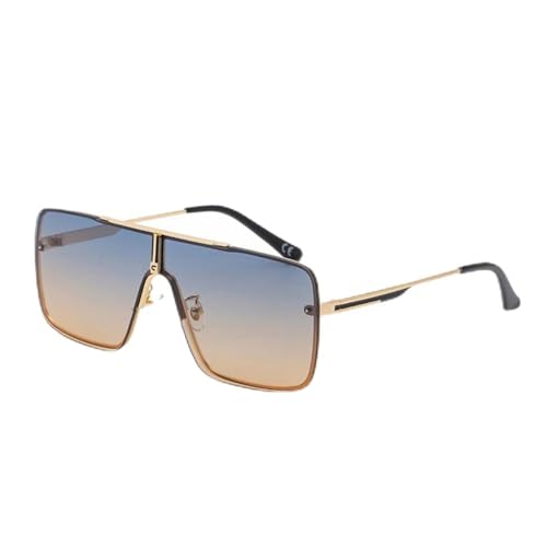 Lunettes de soleil anti UV400 monture métallique punk pour dame