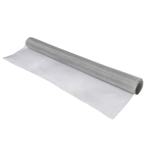 WERKA PRO Tulle Moustiquaire Aluminium 100 x 250 cm - Rouleau Découpable - Grammage 140 g/m² - Stable aux UV - Fixation Bandes Adhésives - Lavable et...