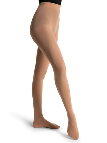 Capezio womens Studio Basics Footed tights, Light Suntan, Large-X-Large US