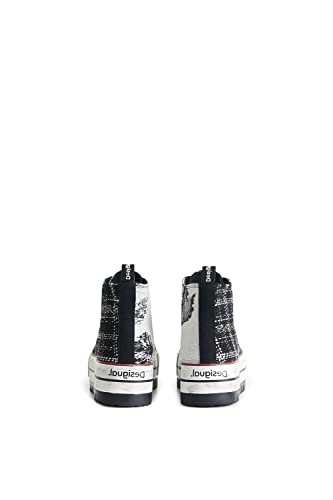 Baskets montantes Desigual Basket Montante à Lacets Crush BN - vue 5