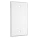 TayMac WW-B Standard Metallic Wallplate with Blank, Single Gang, White Smooth