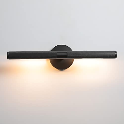 Ringrain Black Bathroom Vanity Lights 18.9 Inch All Brass Modern Wall Sconces,2 Light Wall Mounted Picture Light Perfect For Bathroom, Bedroom,Hallway,Staircase #TOP7