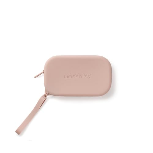 Waschies kleine Kosmetiktasche in Nude - BPA-freies Silikon-Etui für Make-up & Hautpflegeprodukte – maschinenwaschbar, wiederverwendbar & wasserabweisend – ideal für Reisen und den täglichen Gebrauch