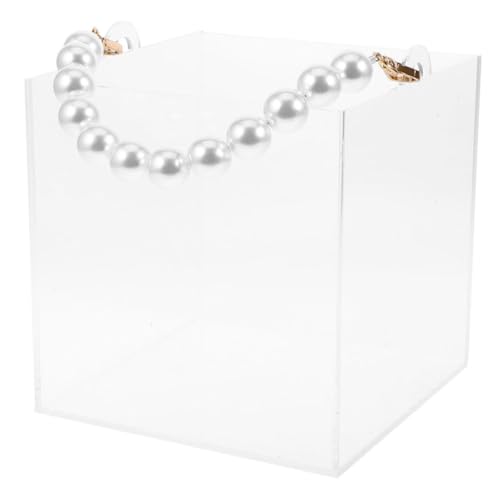 Boîte en acrylique transparente pour emballage bijoux élégant de mariage et baptême