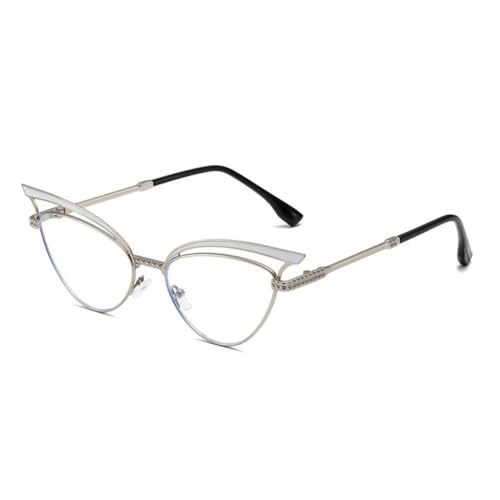 Lunettes de soleil en métal style défilé haute couture avec monture œil de chat