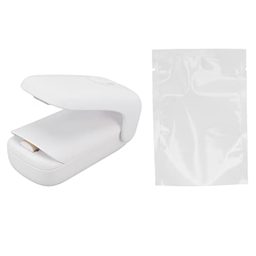 MISETA Mini Bag Sealer, 2 in 1 Handheld Portable Food Snack Bag Sealing Machine with Springback Pocket Knife