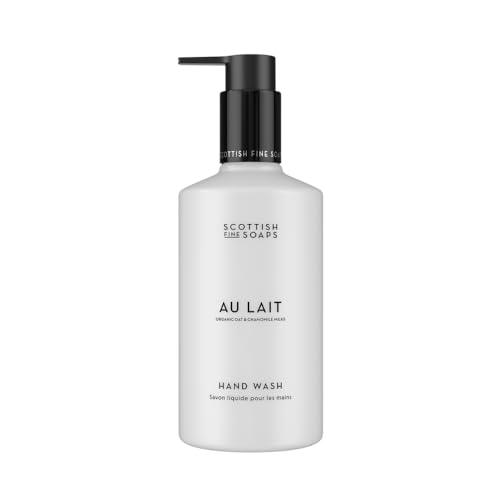 Scottish Fine Soaps Au Lait Hand Wash 300ml – Gentle Cleansing Liquid Hand Soap with Milk Extracts and Panthenol