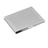 Newin Star Edelstahl -Zigarettenschachtel Mode einfach extra schlanker Zigarettenfall tragbares Rauchzubehör SM176 Silber, dünne Zigarettenschachtel