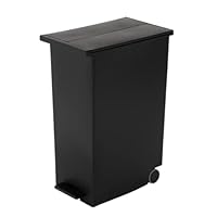 KEYUCA ダストボックス LL 45L×2個【ブラック】 KEYUCA ゴミ箱 45L 両開き 蓋付き ペダル式 分別 キャスター付き