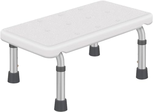 Cool Well シャワーチェア シャワースツール 介護いす浴槽内でも使える ゴム足 風呂椅子 アルミニウム 製 軽量 3段階高さ調整 椅子 コンパクトなお風呂椅子 高さ21-26cm 浴槽台 浴槽内椅子 吸盤付きお風呂椅子 介護 半身浴 介護用品 (ホ
