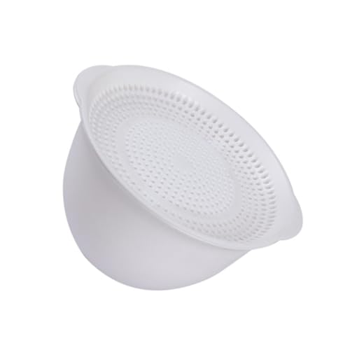 IWOWHERO 電子レンジ対応?水碗 多機能二重構造食品水切りボウル 野菜洗浄 排水 保存用 省スペース設計 家 料理人向け調理器具