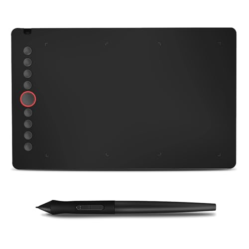 Spacnana Tableta Gráfica Digital 10moons, Lápiz sin Batería, Sensibilidad a la Presión de 8192 Niveles, Artistas y Diseñadores para
