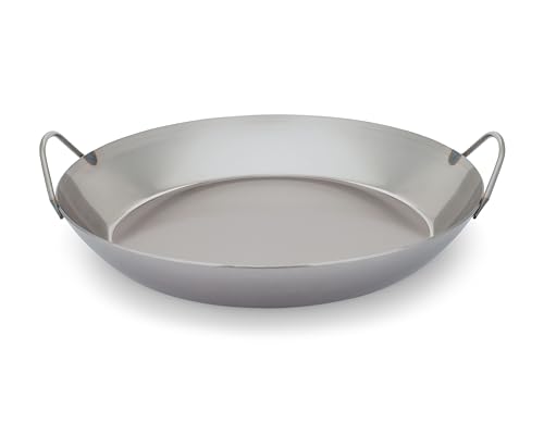 Matfer Bourgeat Black Carbon Steel Paella Pan, 14 1/8'