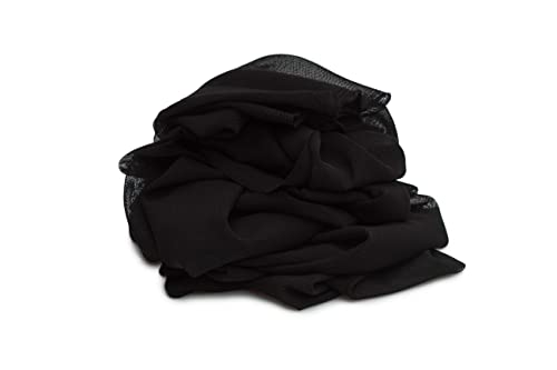 Tul, malla elástica dúctil de dos lados, 50 x 150 cm (Negro)