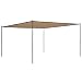 Produktbild vidaXL Gartenpavillon mit Schrägdach Pavillon Pergola Gartenzelt Terrassendach Sonnenschutz Überdachung 400x400x264cm Beige 180g/m²