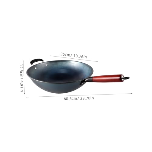 Wok Tradicional de Hierro con Mango de Madera miniatura 2