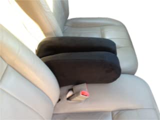 Auto Console Covers- Fits The Mercury Grand Marquis 1998-2011 Fold Down Armrest Covers Fleece Fabric-1 Pair (XXL) Black