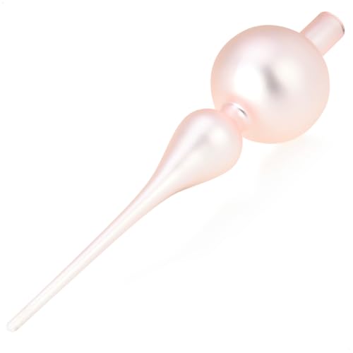 com-four® Weihnachtsbaumspitze - Christbaumspitze aus echtem Glas...