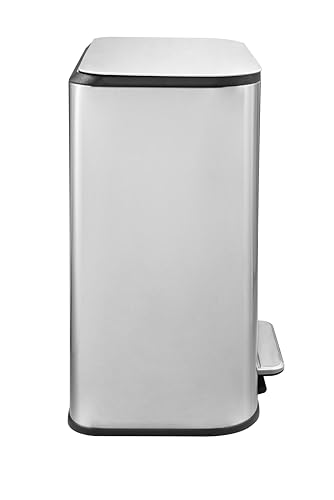 Caneca de basura rectangular acero inoxidable 50 litros miniatura 5