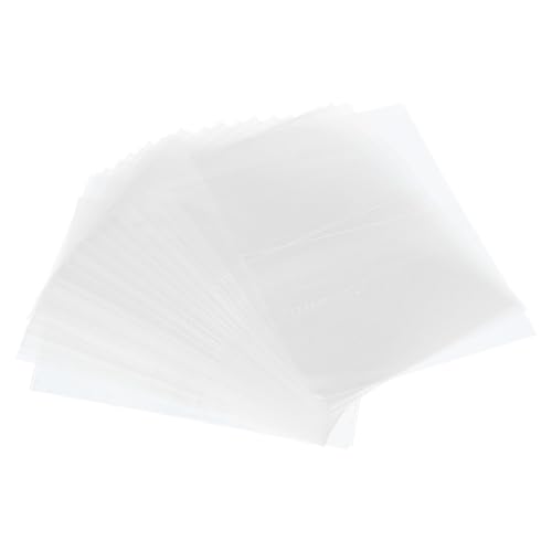 PATIKIL 50x60mm PVC Perforierte Schrumpfbänder, 250 Stück Schrumpffolie für Flaschen, Gläser, Dosen und Konserven, passend für Kappe mit Durchmesser 0,75 bis 1,02, Transparent