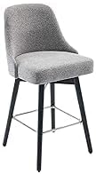 Miniatura 7 de Juego de 2 taburetes de bar giratorios tapizados de 30 pulgadas de altura con base de metal resistente y asiento cómodo, taburetes de bar de altura