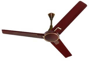 KUHL Prima A2 Stylish BLDC Fan | Low Power 28W | High Air Flow | Aerodynamic Blades | Low Noise | Decorative Trim| 5-Star Rated | ISI Marked|Brown