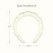 Conair Spa Makeup and Face Washing Headband, Ultra-Absorbent Microfiber Skincare Headband, Soft Terry Cloth, No-Pull Band Gentle on Hair and Head, Bubble Design, Ivory