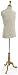 Displays2go Male Mannequin Dress Form, Size 38, with Natural Tripod Base, Adjustable Height (White)