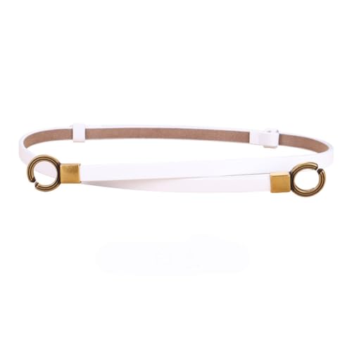 Women's Thin Belt Decoration Dress Shirt Retro Cowhide Thin Belt with Suit Sweater Small Belts