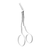 Sopracciglio Tri mmer Acciaio Inox Portatile Sopracciglio Rasoio Tri mming Strumento con Pettine Accessorio Trucco Bianco immagine