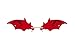 swanoble 2-Pack Bats Sunglasses Rimless Sunglasses for Women Men Party Carnival Prom Halloween Glasses Eyewear (Bat, Red + Black)