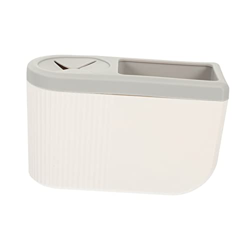 TOPPERFUN Estante de Almacenamiento para Cepillos de Dientes de Pared Organizador sin Uñas Soporte Adhesivo para Baño Cepillo de Dientes y Maquinilla de Afeitar Instalación Color